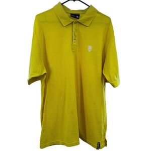 Southpole Polo Size X-Large Cotton Knit‎ Short Sleeve Yellow Skater Street Wear